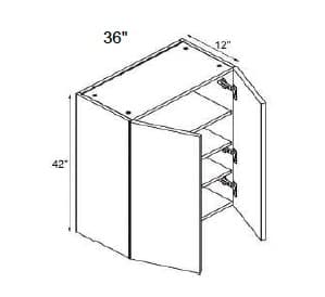 Trends - Wall Double Doors W/Butt Doors 42" Tall
