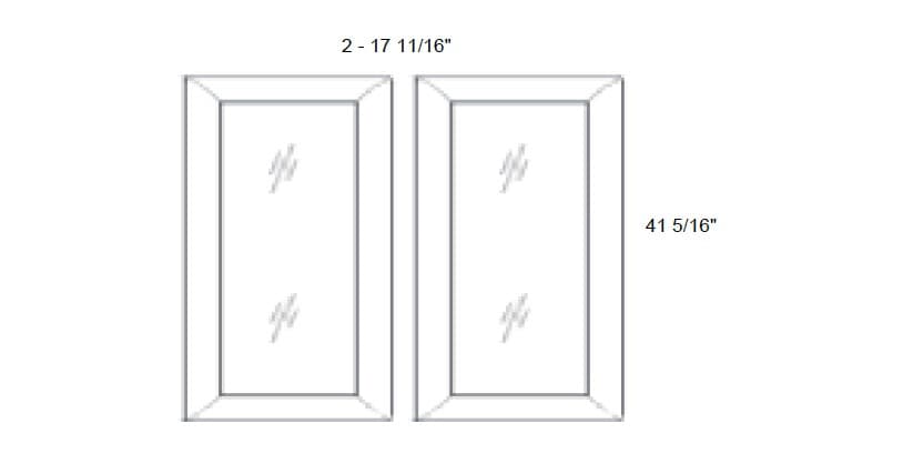 Petit - No Mullion Style Clear Glass Butt Doors