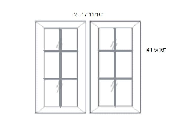 Gramercy - Mullion Style Clear Glass Butt Doors