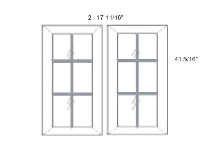 MX Recessed - Mullion Style Clear Glass Butt Doors