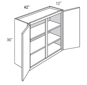 Amesbury Recessed - Wall Double Doors 30
