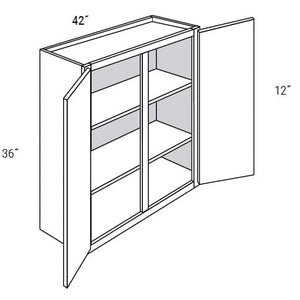 Amesbury Recessed - Wall Double Doors 36