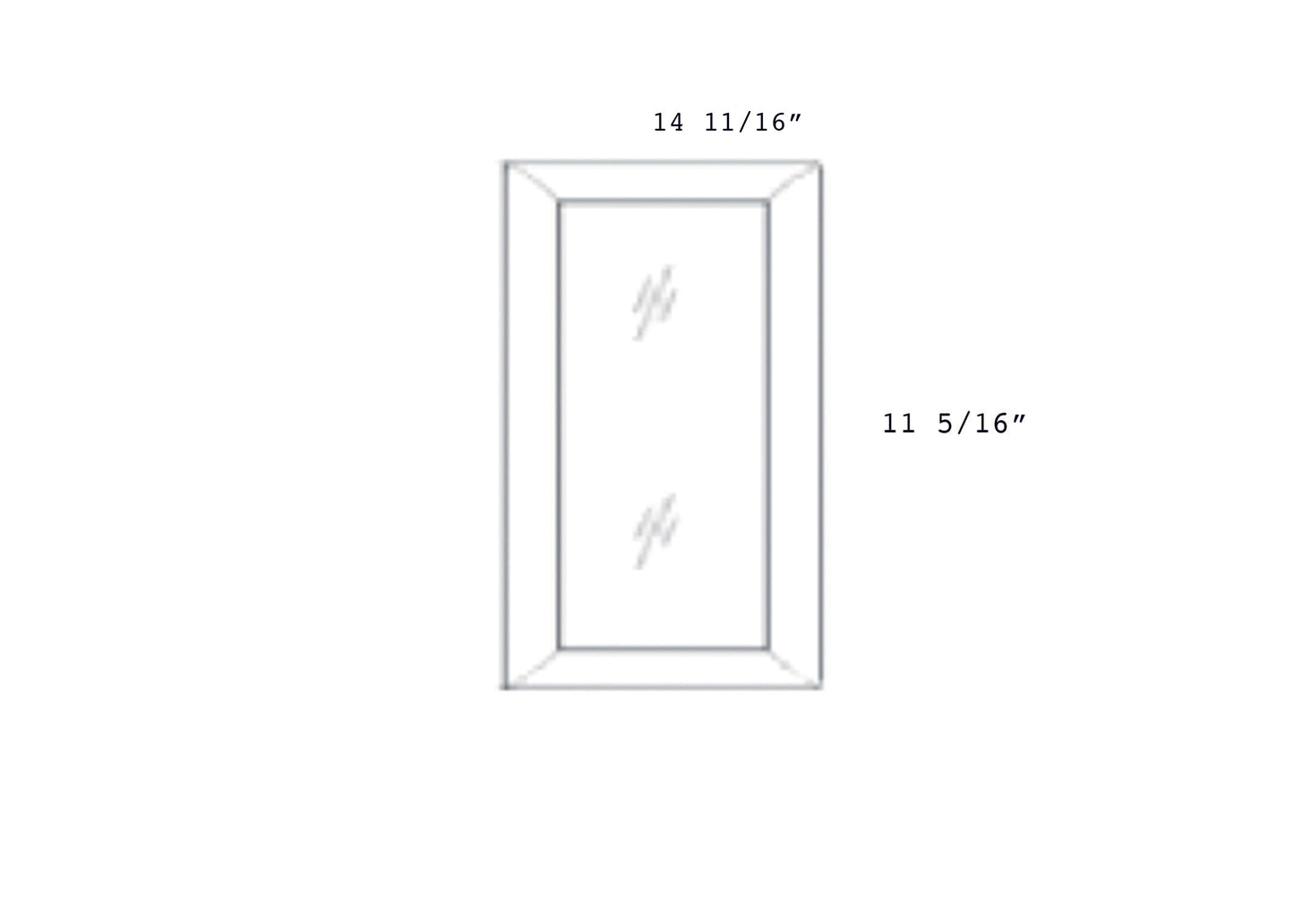 MX Recessed - No Mullion Style Clear Glass Single Door