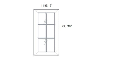 Alvic - Single Metal Glass Door W/ Frosted Glass