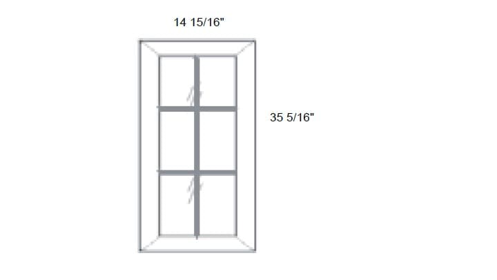 Gramercy - Mullion Style Clear Glass Single Door
