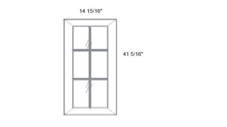 Gramercy - Mullion Style Clear Glass Single Door