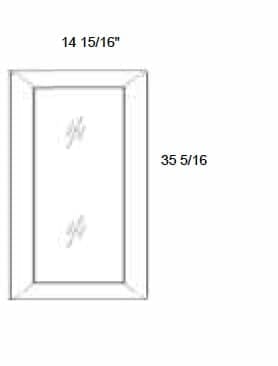MX Recessed - No Mullion Style Clear Glass Single Door