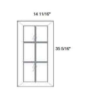 Gramercy - Mullion Style Clear Glass Single Door