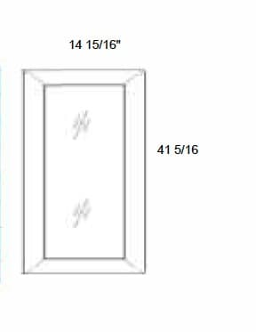 MX Recessed - No Mullion Style Clear Glass Single Door