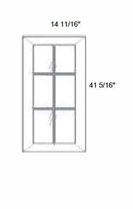 Gramercy - Mullion Style Clear Glass Single Door