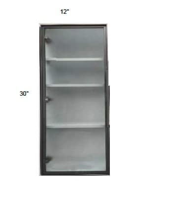 Alvic - Single Metal Glass Door W/ Frosted Glass