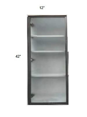 Alvic - Single Metal Glass Door W/ Frosted Glass