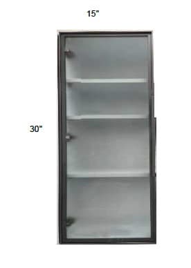 Trends - Single Metal Glass Door W/ Frosted Glass