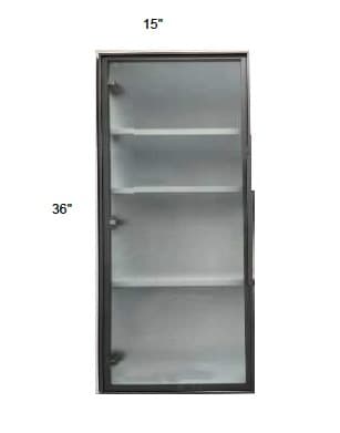 Trends - Single Metal Glass Door W/ Frosted Glass