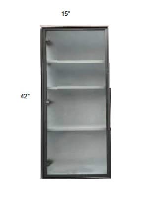 Trends - Single Metal Glass Door W/ Frosted Glass