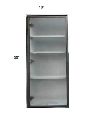 Trends - Single Metal Glass Door W/ Frosted Glass