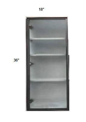 Trends - Single Metal Glass Door W/ Frosted Glass