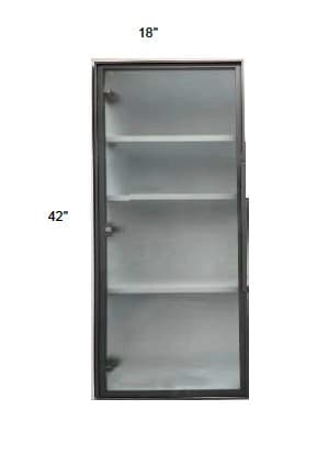 Alvic - Single Metal Glass Door W/ Frosted Glass