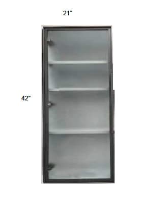 Trends - Single Metal Glass Door W/ Frosted Glass