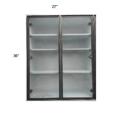 Trends - Double Metal Glass Doors W/ Frosted Glass (sold in pairs)