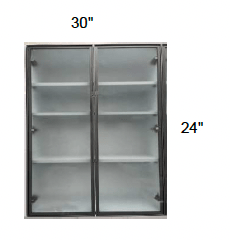 Trends - Double Metal Glass Doors W/ Frosted Glass (sold in pairs)