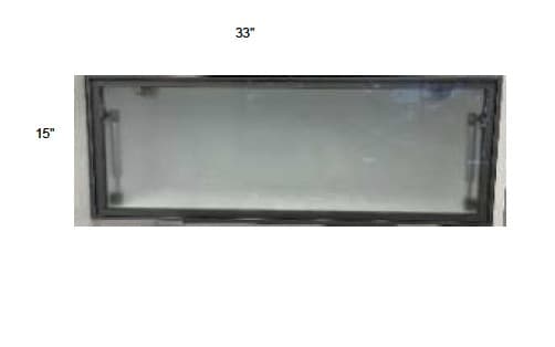 Alvic - Single Metal Glass Door for Lift Up Cabinets