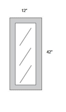 JAR Transitional - No Mullion Style Textured Glass Single Door