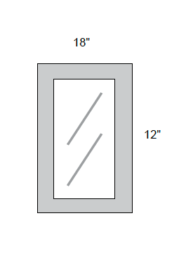 JAR Shaker - No Mullion Style Textured Glass Single Door