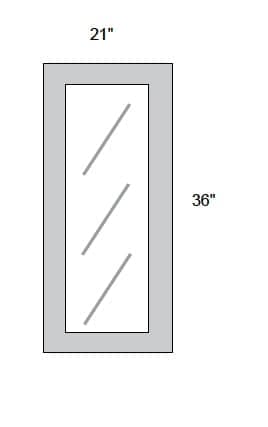 JAR Transitional - No Mullion Style Textured Glass Single Door