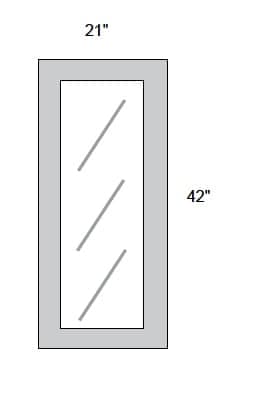 JAR Transitional - No Mullion Style Textured Glass Single Door