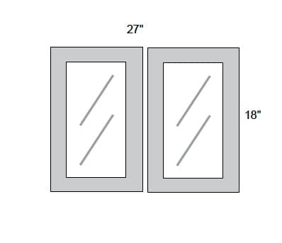 JAR Transitional - No Mullion Style Textured Glass Butt Doors