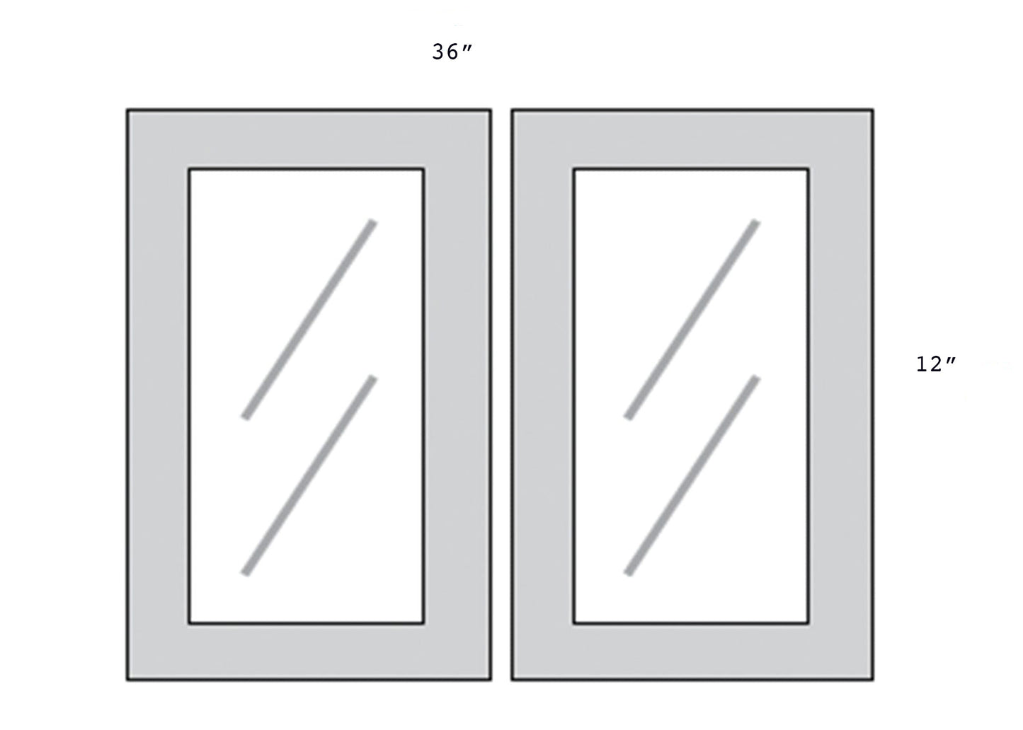 JAR Shaker - No Mullion Style Textured Glass Butt Doors