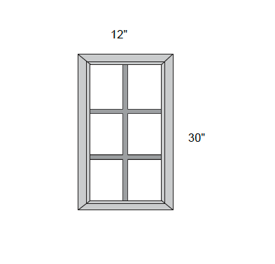 JAR Raised - Mullion Style Glass Single Door
