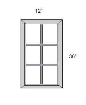 JAR Raised - Mullion Style Glass Single Door