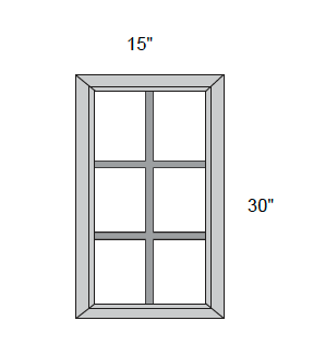 JAR Raised - Mullion Style Glass Single Door