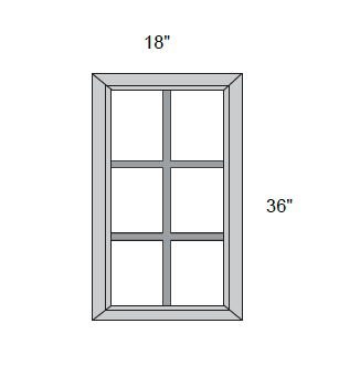 JAR Raised - Mullion Style Glass Single Door