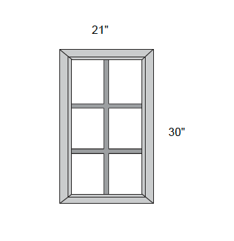 JAR Raised - Mullion Style Glass Single Door