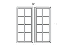 JAR Raised - Mullion Style Textured Glass Butt Doors